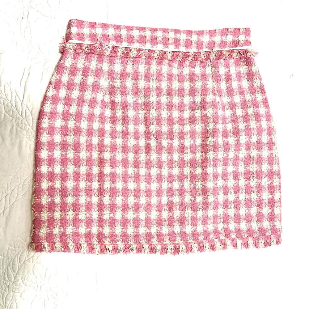 NWT WALTER BAKER KENNEDY NAUTICAL TWEED PINK JACKET AND KAILYN SKIRT SET - Picture 6 of 15